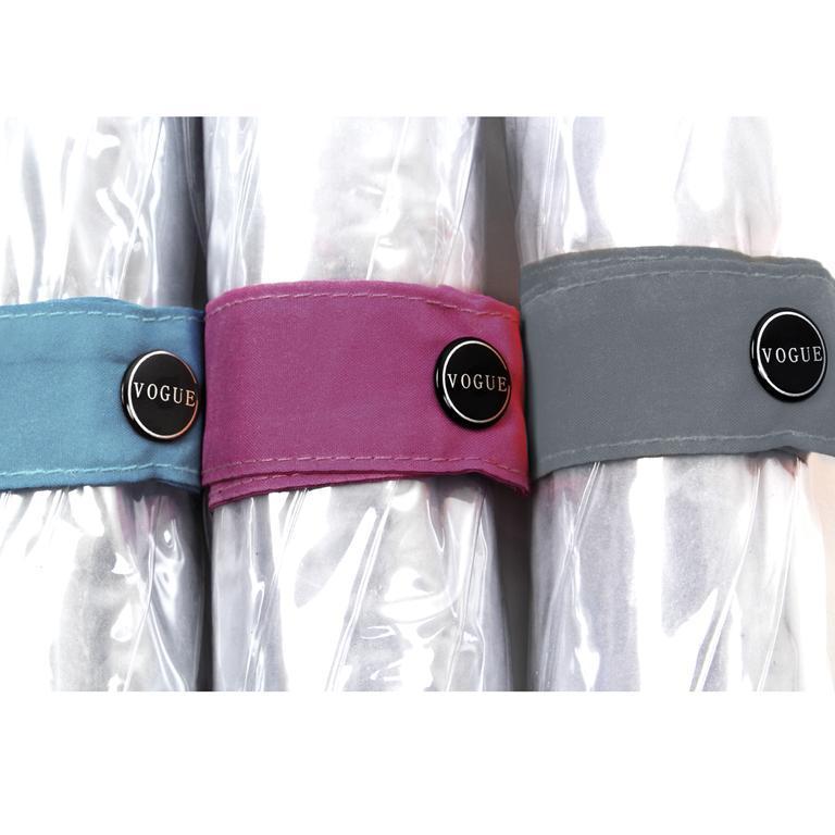 Vogue 157 V stor gjennomsktig paraply windproof grå-Paraplyer-BagBrokers