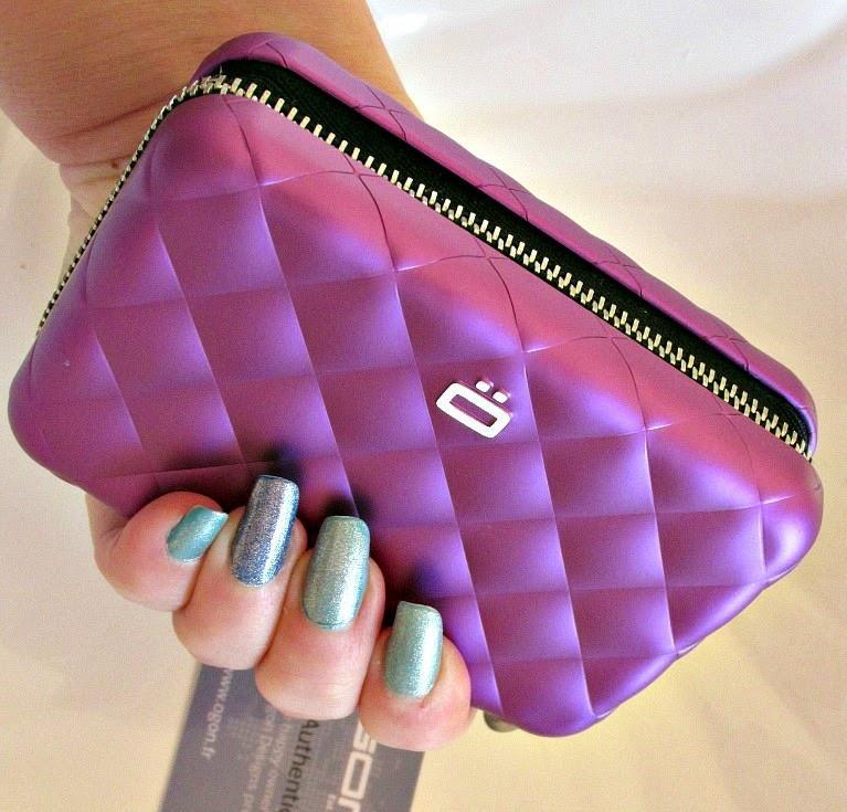 Lommebok/ Kortholder-Ögon Designs - Quilted Aluminium zipper lommebok/ kortholder 24 Kort lilla-BagBrokers