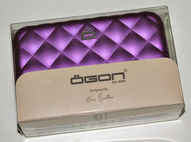 Lommebok/ Kortholder-Ögon Designs - Quilted Aluminium zipper lommebok/ kortholder 24 Kort lilla-BagBrokers