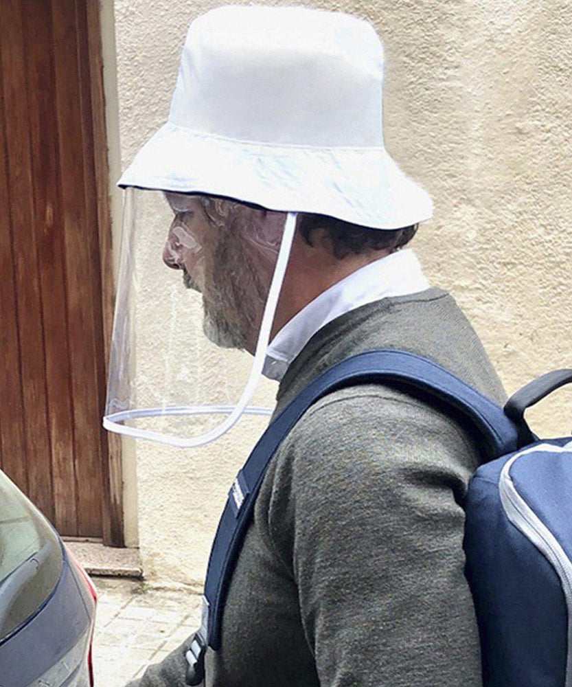 Regnhatt med avtagbart visir Hvit-regn hatt-BagBrokers