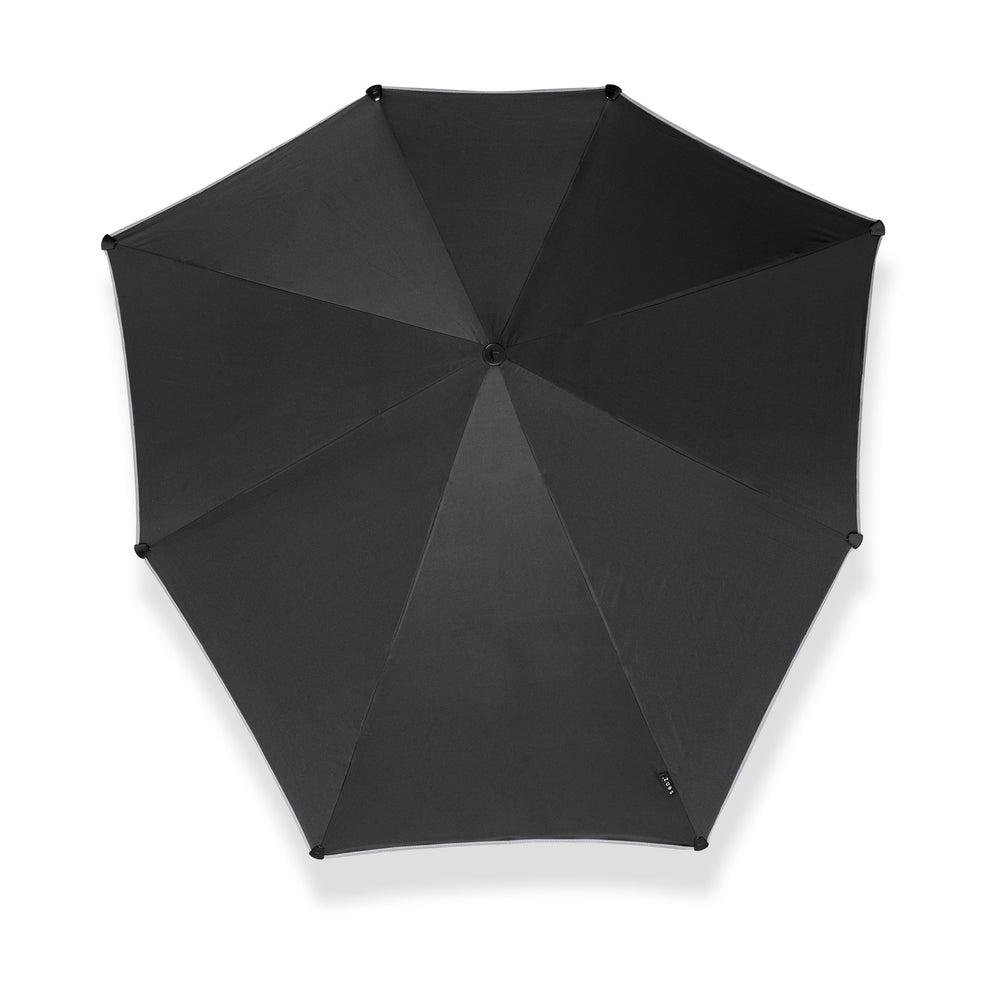 senz paraply Long XXL stick pure black reflective-Paraplyer-BagBrokers