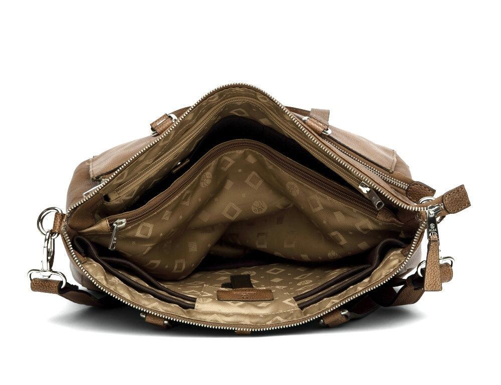 Adax Napoli Malia Skinn Laptop Skulderveske 14" Cognac-Veske-BagBrokers