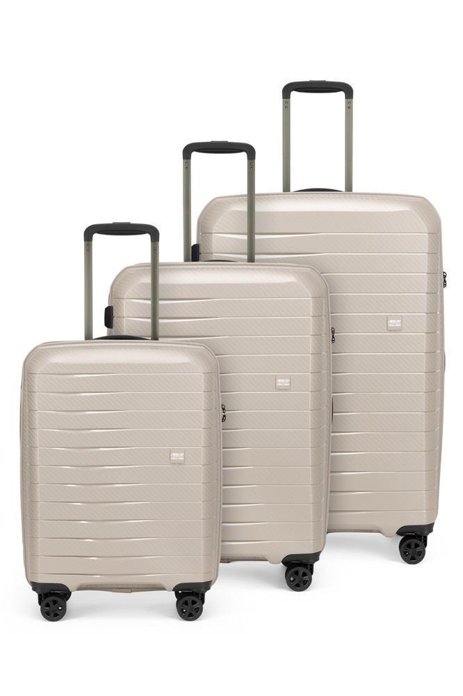 AirBox sett med harde trillekofferter 55+66+74 cm Champagne-Harde kofferter-BagBrokers