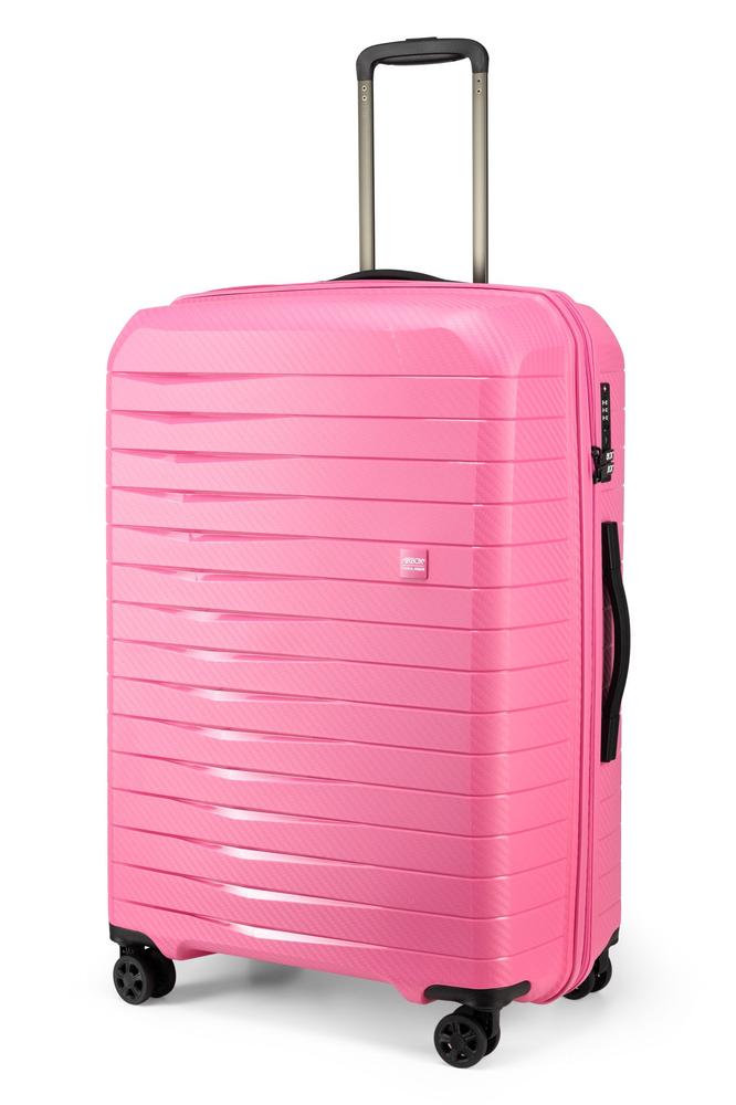 AirBox sett med harde trillekofferter 55+66+74 cm MetallicPink-Harde kofferter-BagBrokers
