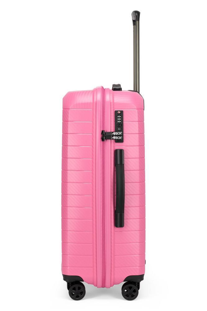 AirBox sett med harde trillekofferter 55+66+74 cm MetallicPink-Harde kofferter-BagBrokers