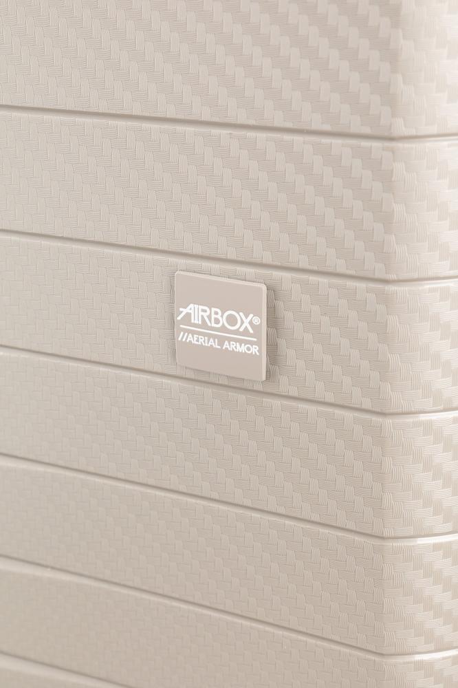 AirBox sett med harde trillekofferter 55+66+74 cm Champagne-Harde kofferter-BagBrokers