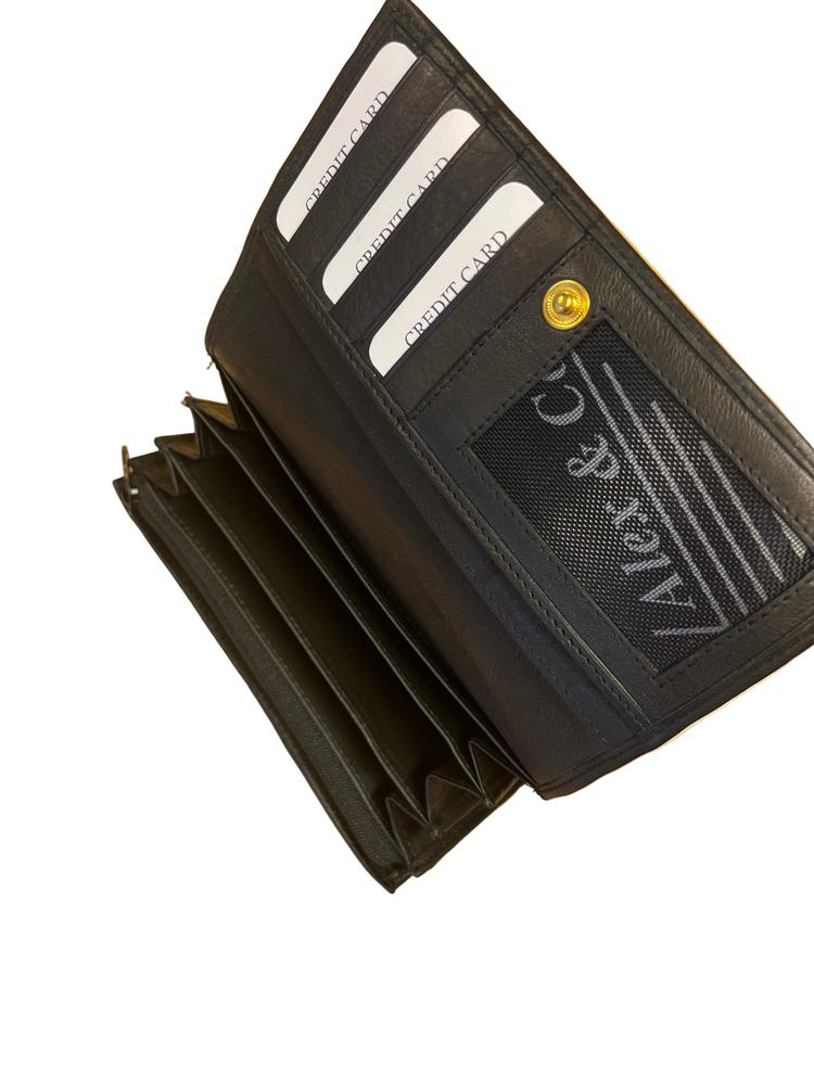 Alex & Co clutch/lommebok i mykt skinn Svart-Lommebok/ Kortholder-BagBrokers