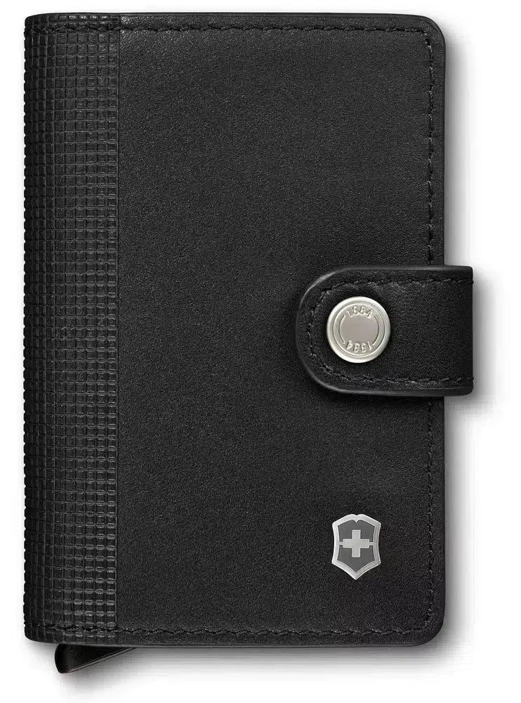 Altus Secrid Leather Card Wallet Victorinox Black-Lommebok/ Kortholder-BagBrokers