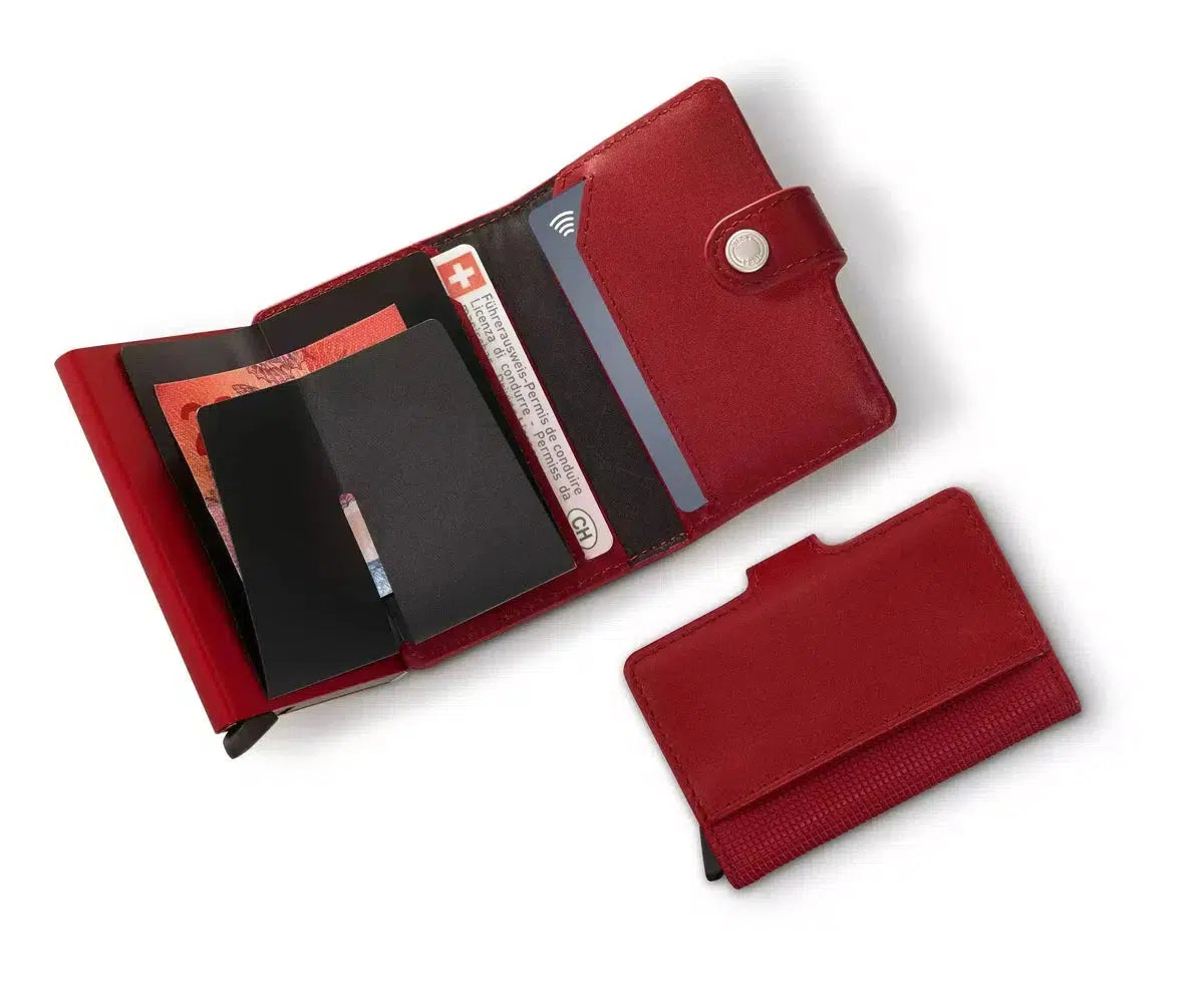 Altus Secrid Leather Card Wallet Victorinox Red-Lommebok/ Kortholder-BagBrokers