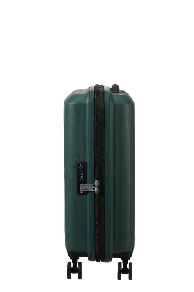 American Tourister AEROSTEP ekspanderende kabinkoffert 55 cm Dark Forest-Harde kofferter-BagBrokers