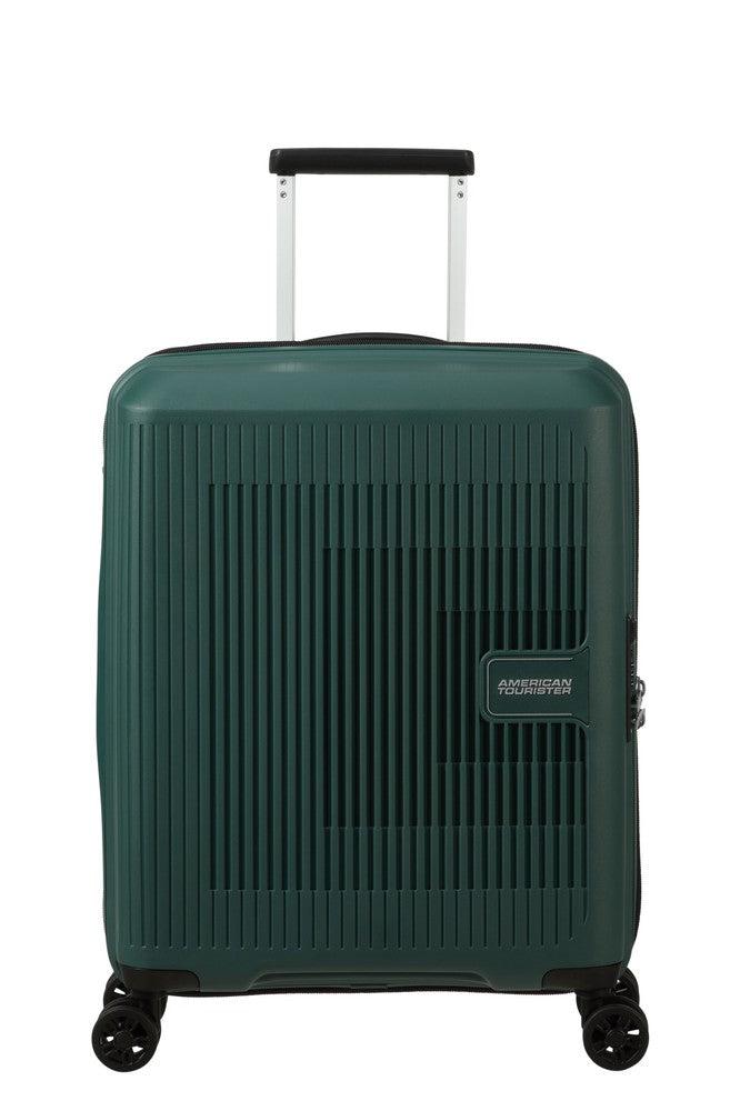 American Tourister AEROSTEP ekspanderende kabinkoffert 55 cm Dark Forest-Harde kofferter-BagBrokers