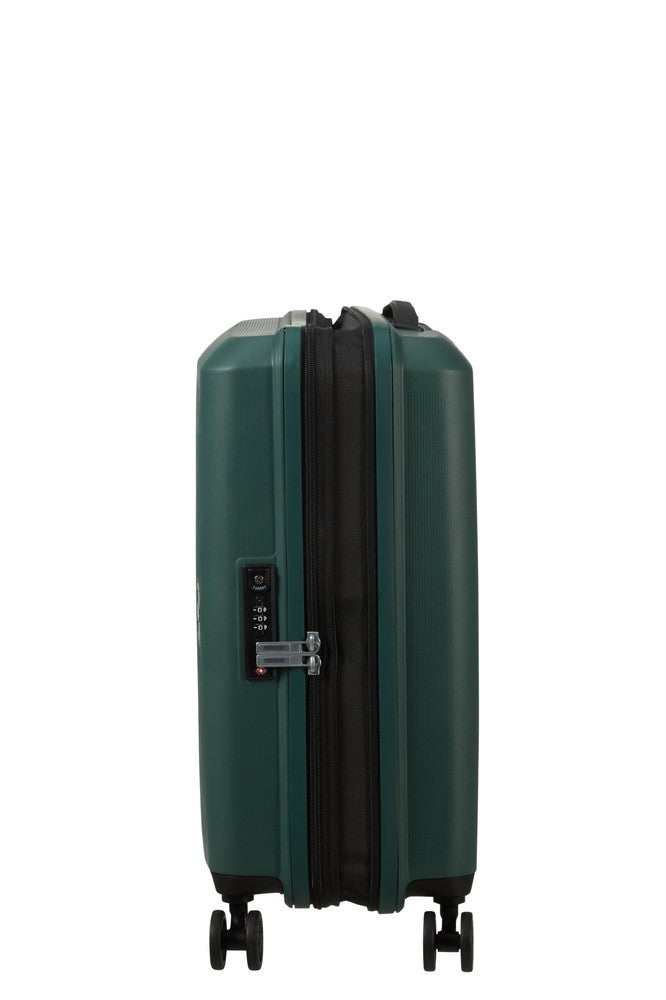 American Tourister AEROSTEP ekspanderende kabinkoffert 55 cm Dark Forest-Harde kofferter-BagBrokers