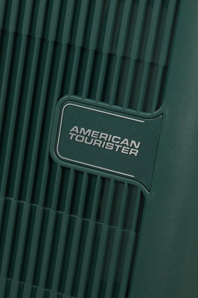 American Tourister AEROSTEP ekspanderende kabinkoffert 55 cm Dark Forest-Harde kofferter-BagBrokers