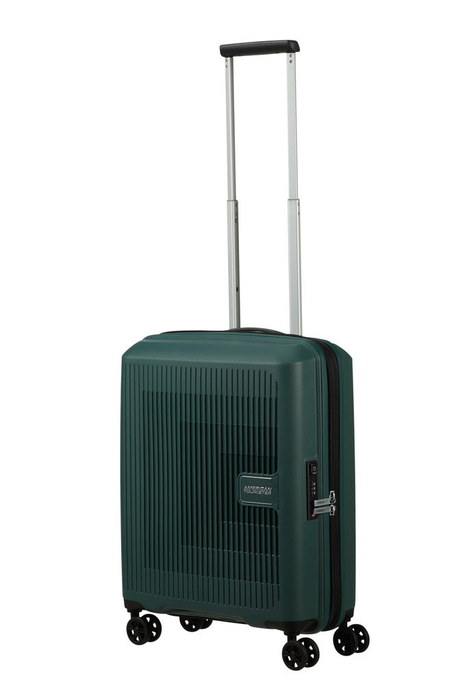 American Tourister AEROSTEP ekspanderende kabinkoffert 55 cm Dark Forest-Harde kofferter-BagBrokers