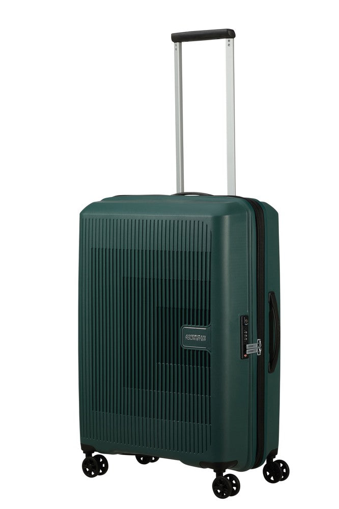 American Tourister AEROSTEP medium utvidbar koffert 67 cm Dark Forest-Harde kofferter-BagBrokers