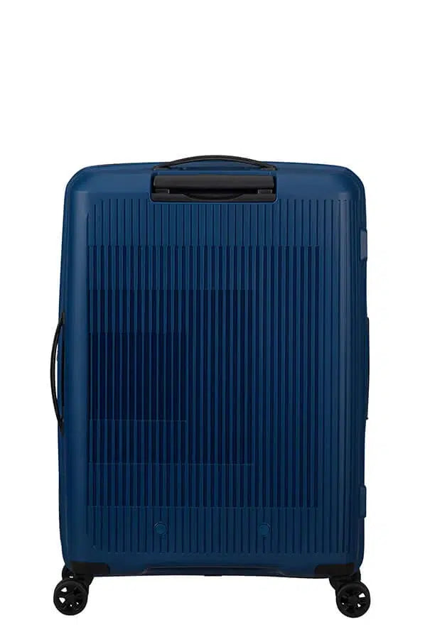 American Tourister AEROSTEP medium utvidbar koffert 67 cm Navy Blue-Harde kofferter-BagBrokers