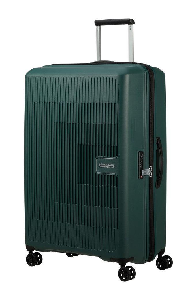 American Tourister AEROSTEP stor utvidbar koffert 77 cm Dark Forest-Harde kofferter-BagBrokers