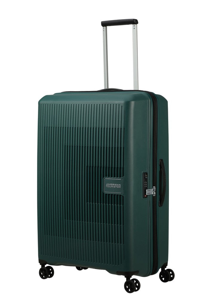 American Tourister AEROSTEP stor utvidbar koffert 77 cm Dark Forest-Harde kofferter-BagBrokers