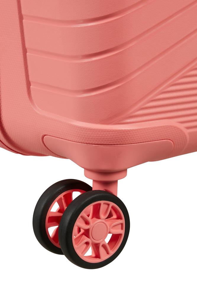 American Tourister Airconic stor koffert med 4 hjul 77 cm Solar Pink-Harde kofferter-BagBrokers