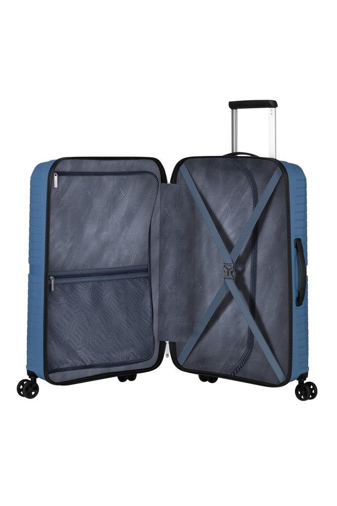 American Tourister Airconic medium koffert med 4 hjul 67 cm Coronet Blue-Harde kofferter-BagBrokers