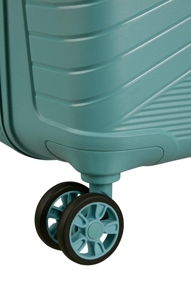 American Tourister Airconic medium koffert med 4 hjul 67 cm Dusty Turquoise-Harde kofferter-BagBrokers