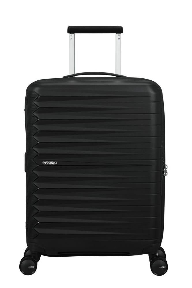 American Tourister FastForward ekspanderende kabinkoffert 55 cm Flash Black-Harde kofferter-BagBrokers
