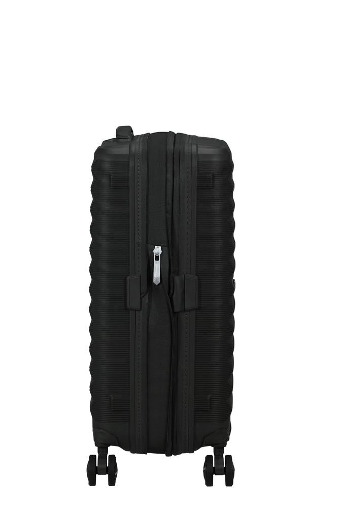 American Tourister FastForward ekspanderende kabinkoffert 55 cm Flash Black-Harde kofferter-BagBrokers