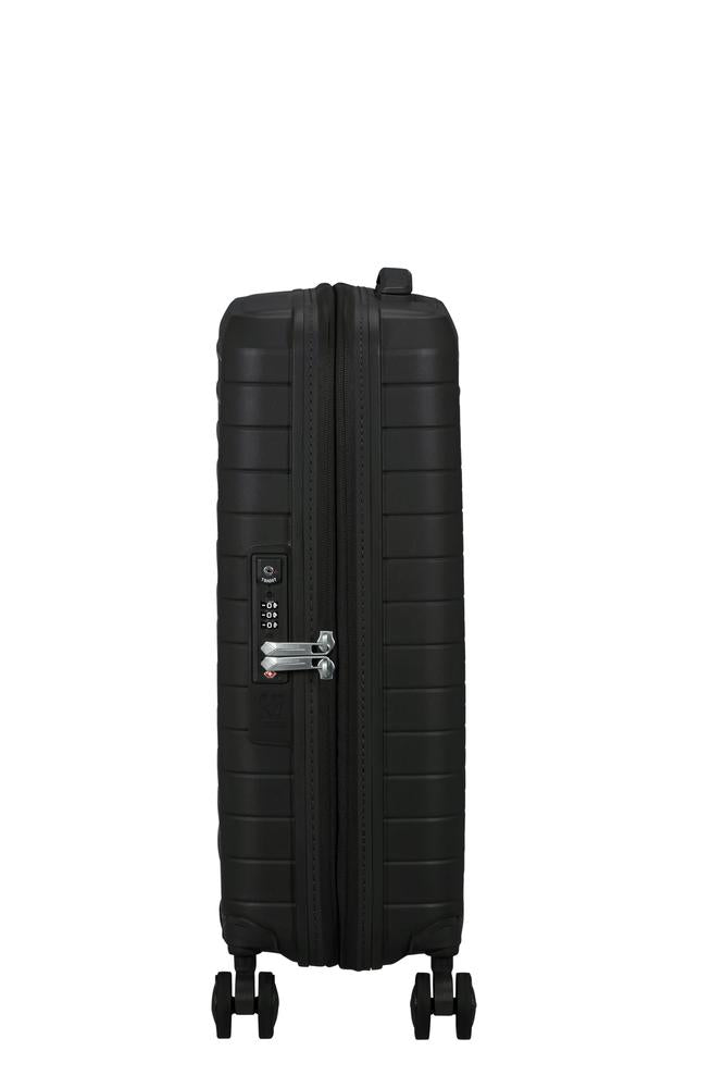 American Tourister FastForward ekspanderende kabinkoffert 55 cm Flash Black-Harde kofferter-BagBrokers