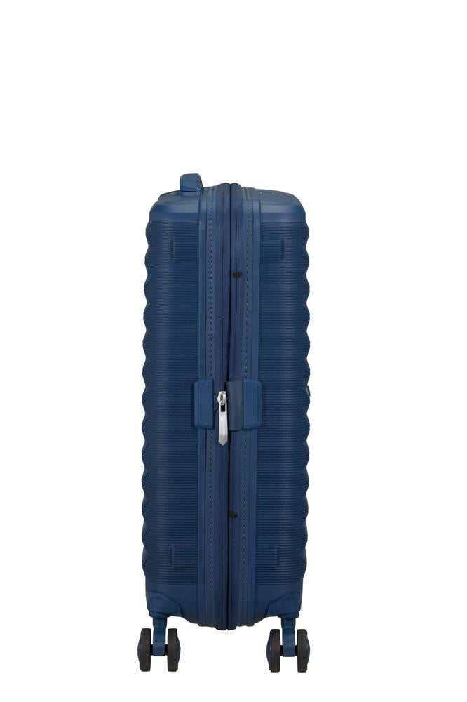 American Tourister FastForward ekspanderende kabinkoffert 55 cm Navy-Harde kofferter-BagBrokers
