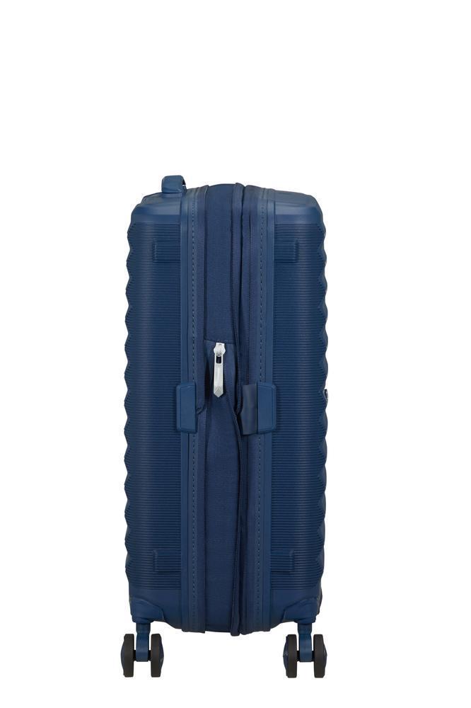 American Tourister FastForward ekspanderende kabinkoffert 55 cm Navy-Harde kofferter-BagBrokers