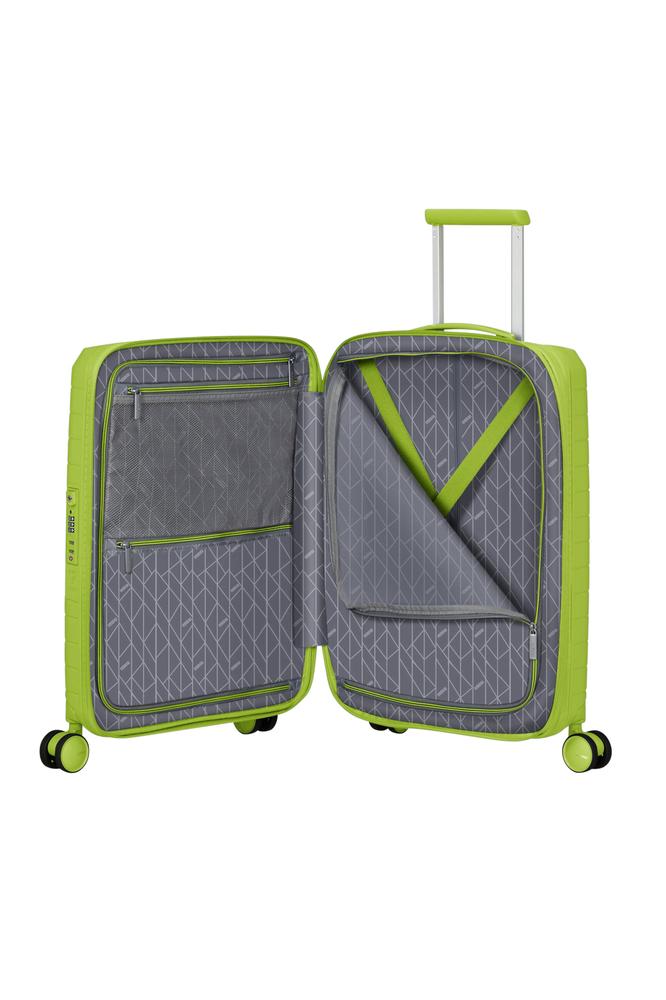 American Tourister FastForward ekspanderende kabinkoffert 55 cm Neon Lime-Harde kofferter-BagBrokers