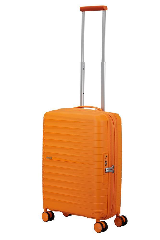 American Tourister FastForward ekspanderende kabinkoffert 55 cm Radiant Orange-Harde kofferter-BagBrokers