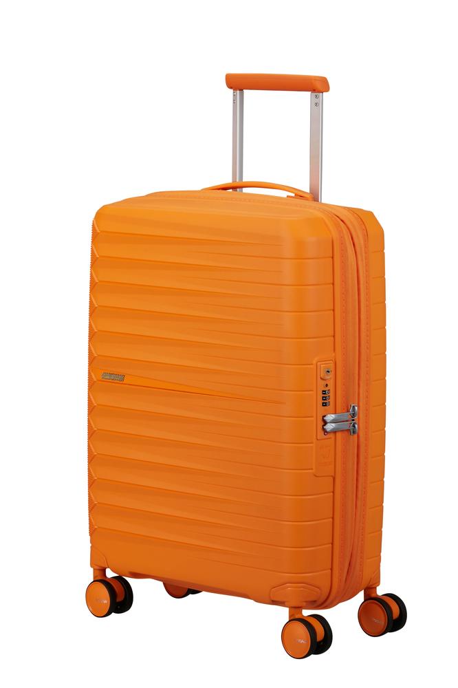 American Tourister FastForward ekspanderende kabinkoffert 55 cm Radiant Orange-Harde kofferter-BagBrokers