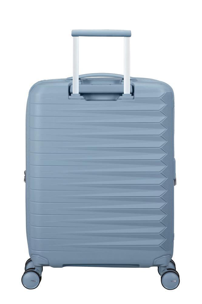 American Tourister FastForward ekspanderende kabinkoffert 55 cm Steel Blue-Harde kofferter-BagBrokers