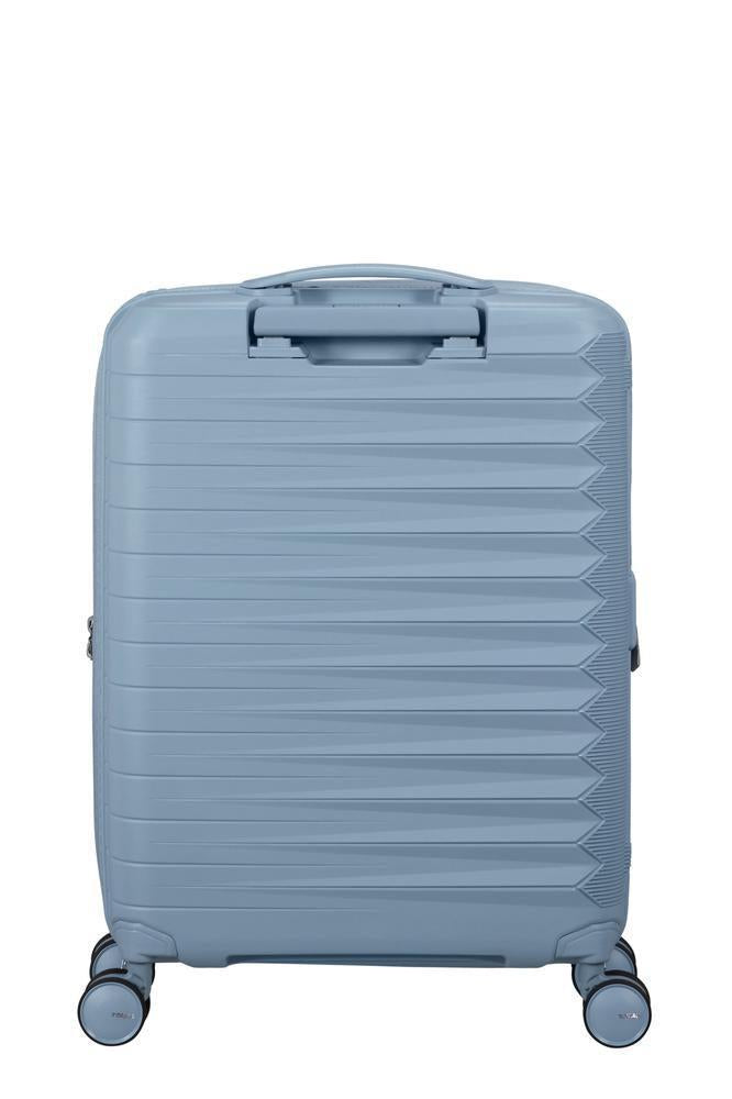 American Tourister FastForward ekspanderende kabinkoffert 55 cm Steel Blue-Harde kofferter-BagBrokers