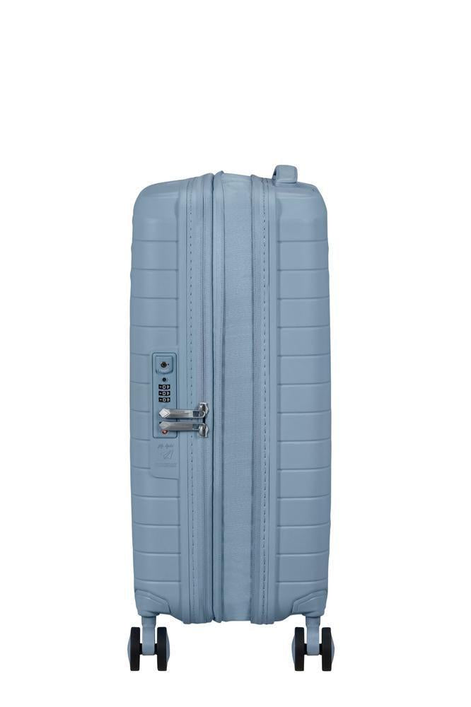 American Tourister FastForward ekspanderende kabinkoffert 55 cm Steel Blue-Harde kofferter-BagBrokers