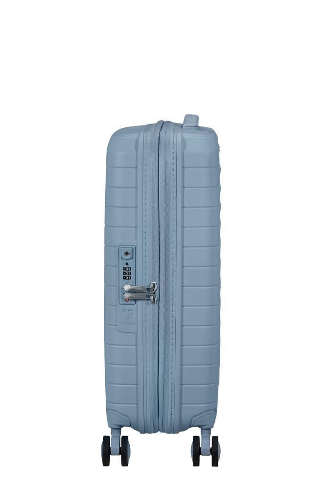 American Tourister FastForward ekspanderende kabinkoffert 55 cm Steel Blue-Harde kofferter-BagBrokers