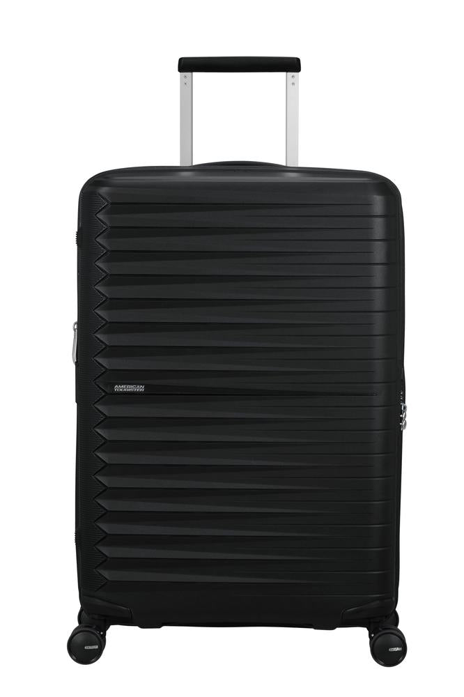 American Tourister FastForward ekspanderende medium koffert 68 cm Flash Black-Harde kofferter-BagBrokers