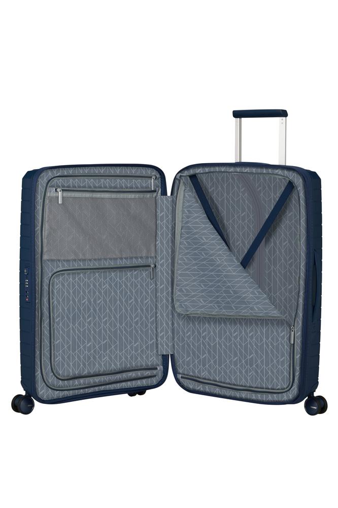 American Tourister FastForward ekspanderende medium koffert 68 cm Navy-Harde kofferter-BagBrokers