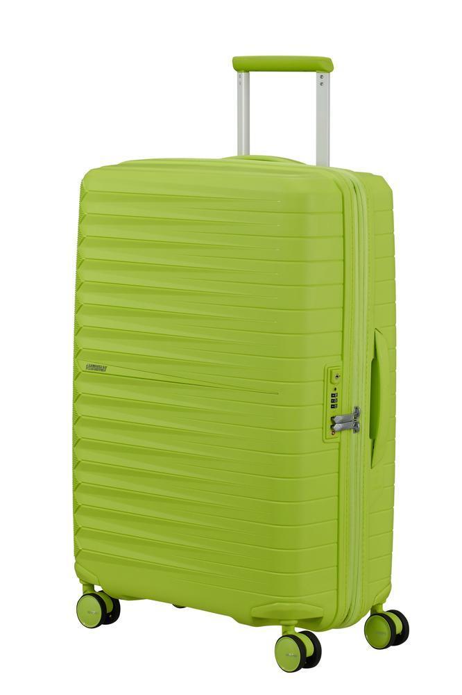 American Tourister FastForward ekspanderende medium koffert 68 cm Neon Lime-Harde kofferter-BagBrokers