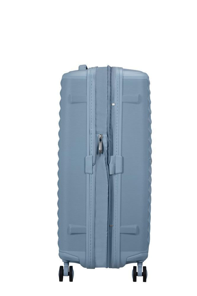 American Tourister FastForward ekspanderende medium koffert 68 cm Steel Blue-Harde kofferter-BagBrokers