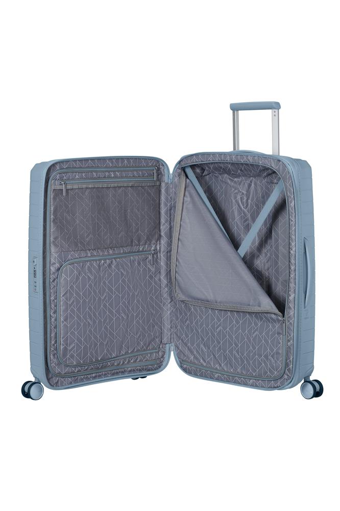 American Tourister FastForward ekspanderende medium koffert 68 cm Steel Blue-Harde kofferter-BagBrokers