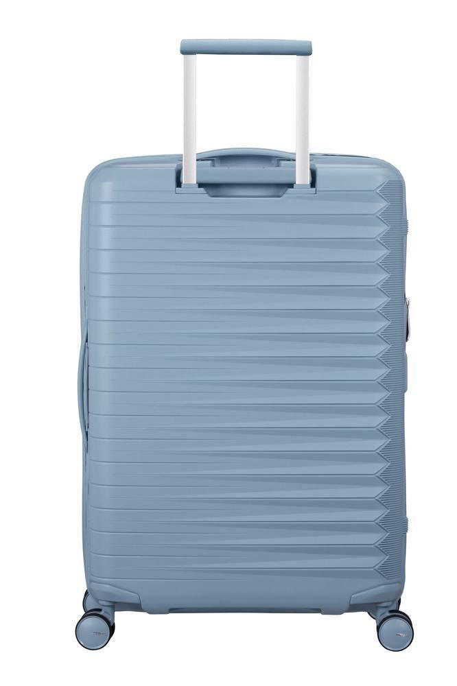 American Tourister FastForward ekspanderende medium koffert 68 cm Steel Blue-Harde kofferter-BagBrokers