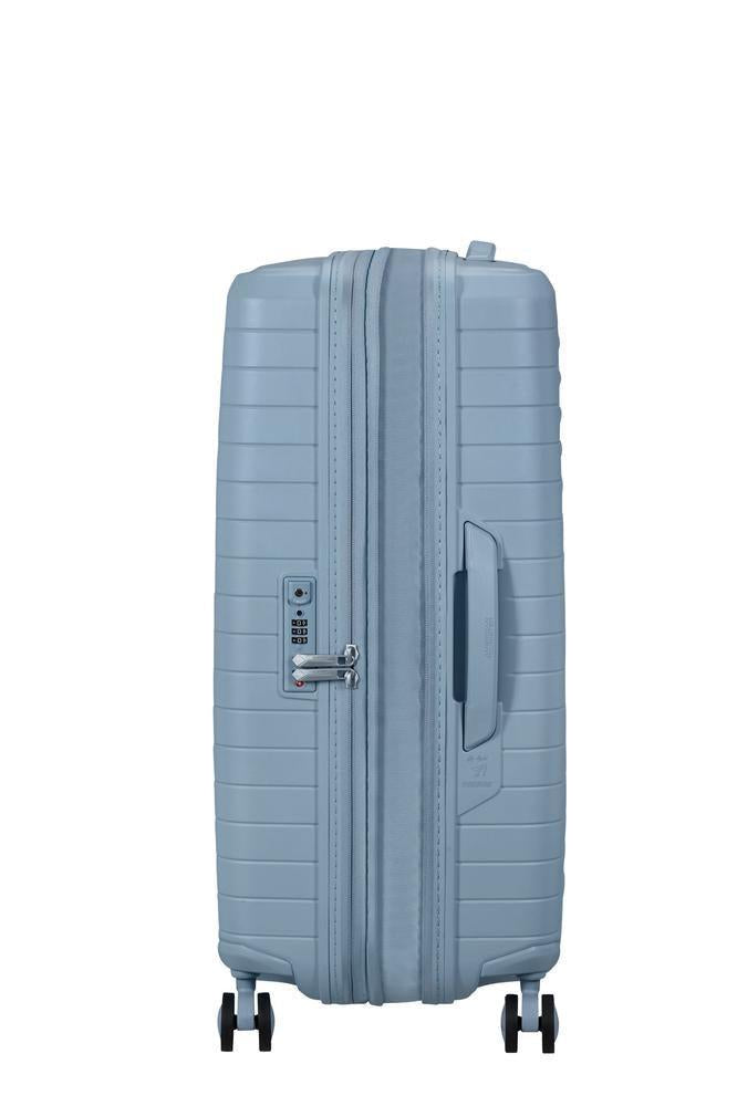 American Tourister FastForward ekspanderende medium koffert 68 cm Steel Blue-Harde kofferter-BagBrokers