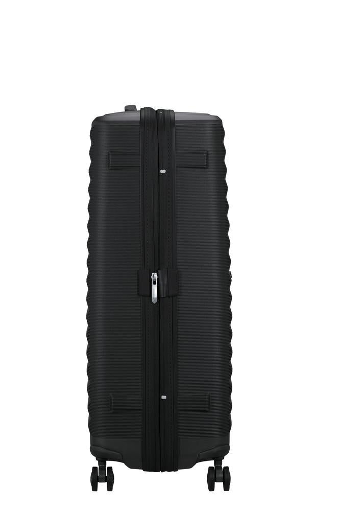 American Tourister FastForward ekspanderende stor koffert 78 cm Flash Black-Harde kofferter-BagBrokers