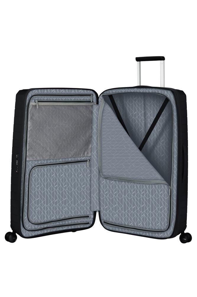 American Tourister FastForward ekspanderende stor koffert 78 cm Flash Black-Harde kofferter-BagBrokers