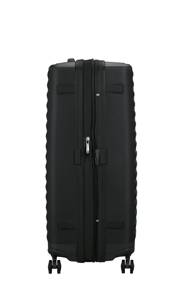 American Tourister FastForward ekspanderende stor koffert 78 cm Flash Black-Harde kofferter-BagBrokers