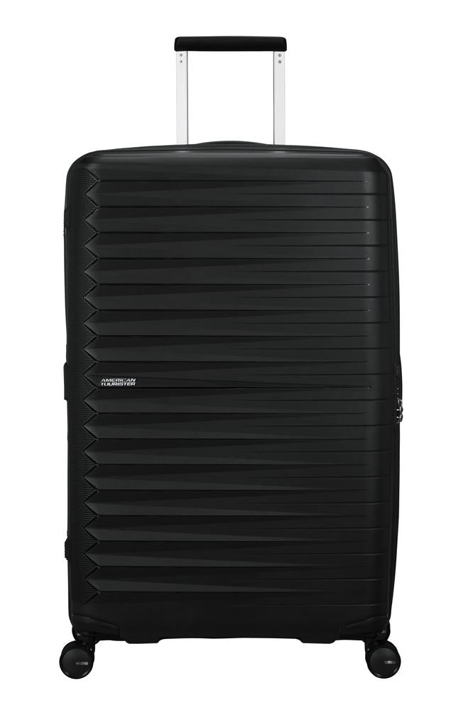 American Tourister FastForward ekspanderende stor koffert 78 cm Flash Black-Harde kofferter-BagBrokers