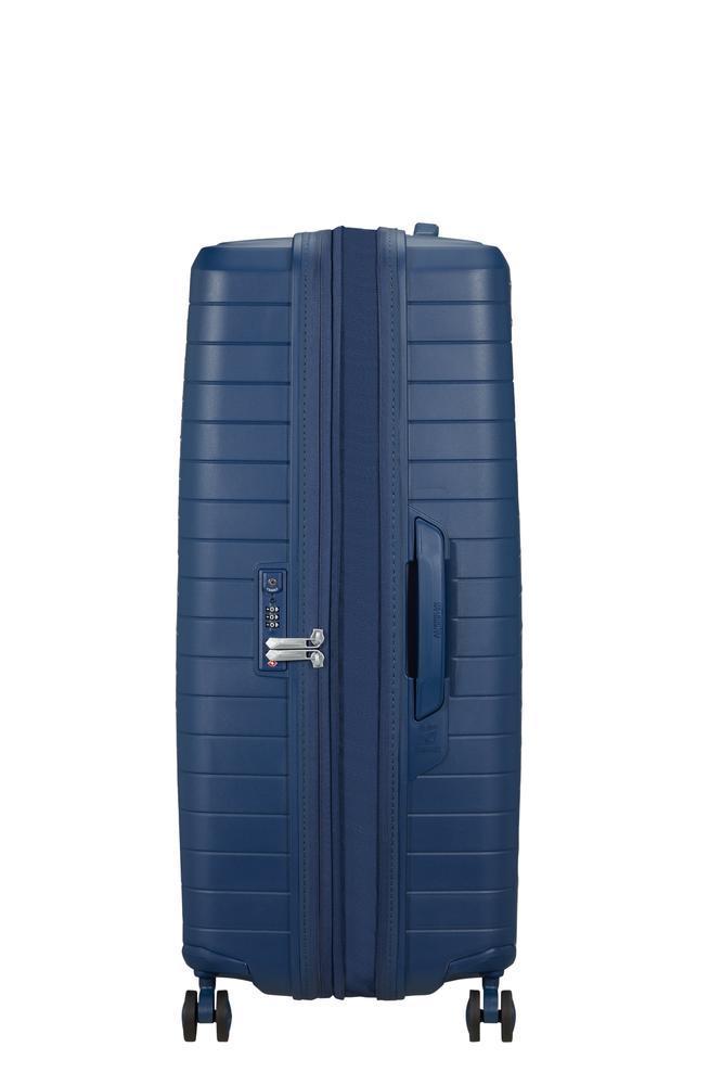 American Tourister FastForward ekspanderende stor koffert 78 cm Navy-Harde kofferter-BagBrokers