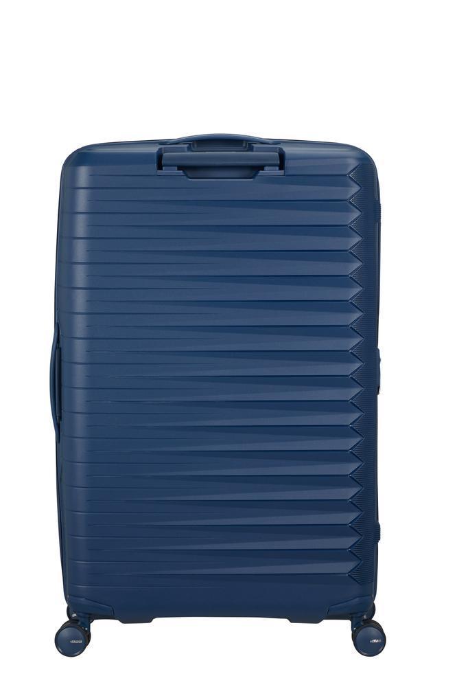 American Tourister FastForward ekspanderende stor koffert 78 cm Navy-Harde kofferter-BagBrokers
